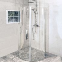 Suihkunurkka Arrow Free 95x95 cm kirkas lasi, hopeanvärinen profiili