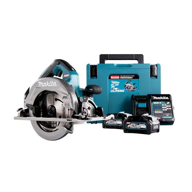 Akkupyörösaha Makita XGT HS004GM201, Ø190mm, 40V, 2x4,0Ah, laturi