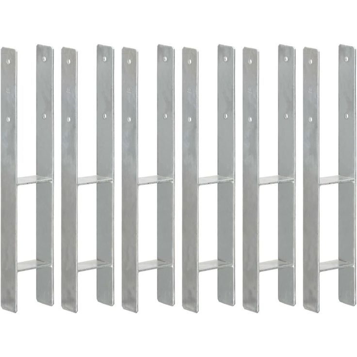 Aita ankkurit 6 kpl hopea 9x6x60 cm galvanoitu teräs