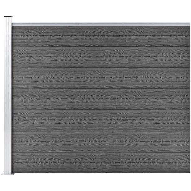 Aitapaneeli WPC 175x146 cm musta