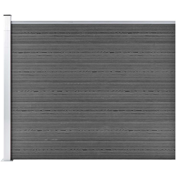 Aitapaneeli WPC 175x146 cm musta