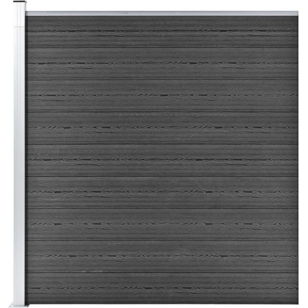 Aitapaneeli WPC 175x186 cm musta