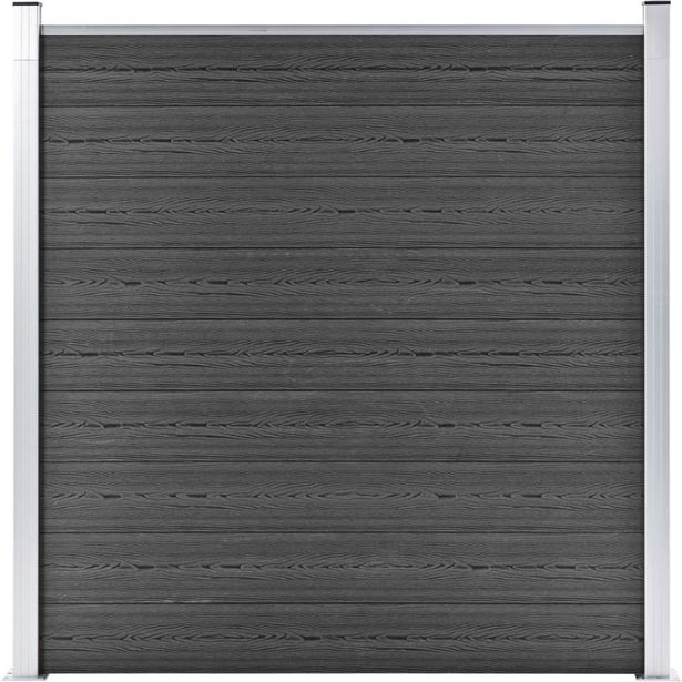 Aitapaneeli WPC 180x186 cm musta