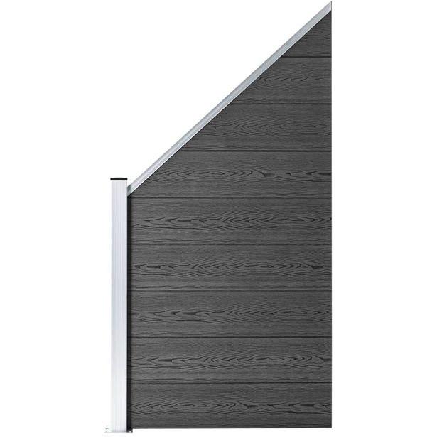 Aitapaneeli WPC 95x 105 180 cm musta