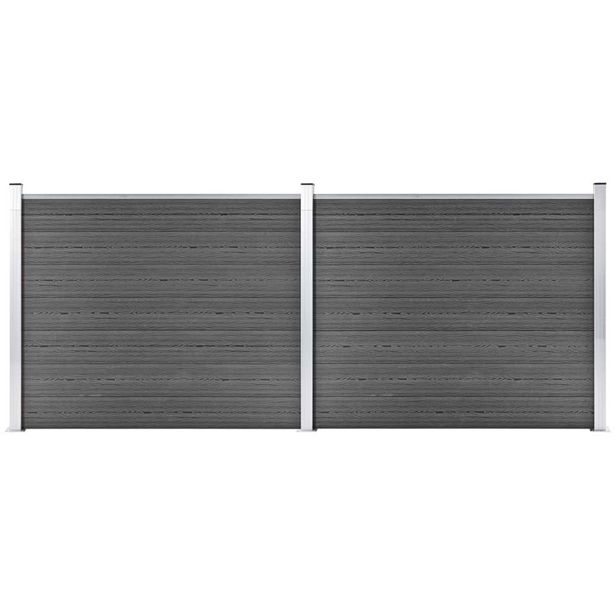 Aitapaneelisarja WPC 353x146 cm musta