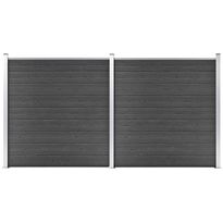 Aitapaneelisarja WPC 353x186 cm musta