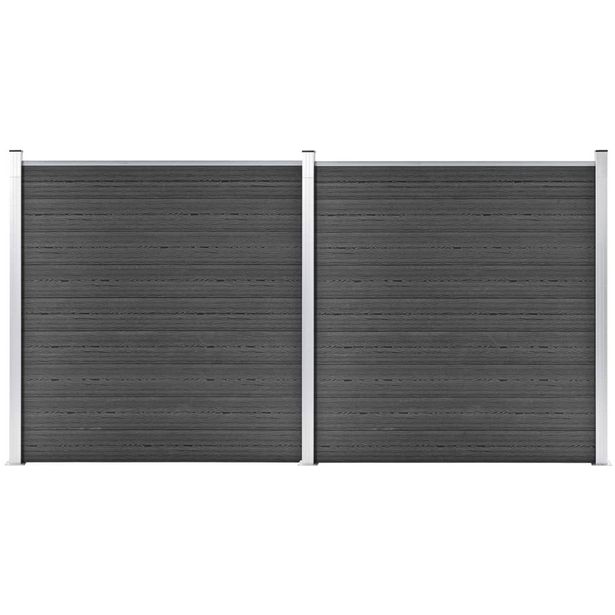 Aitapaneelisarja WPC 353x186 cm musta