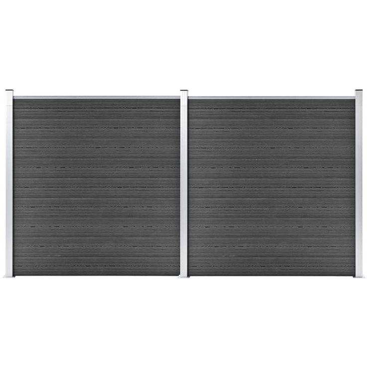 Aitapaneelisarja WPC 353x186 cm musta