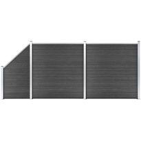 Aitapaneelisarja WPC 446x(105-186) cm musta