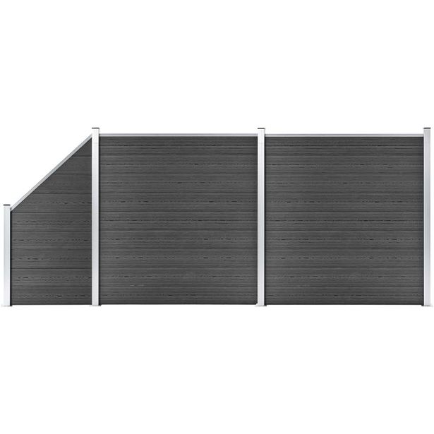 Aitapaneelisarja WPC 446x 105 186 cm musta