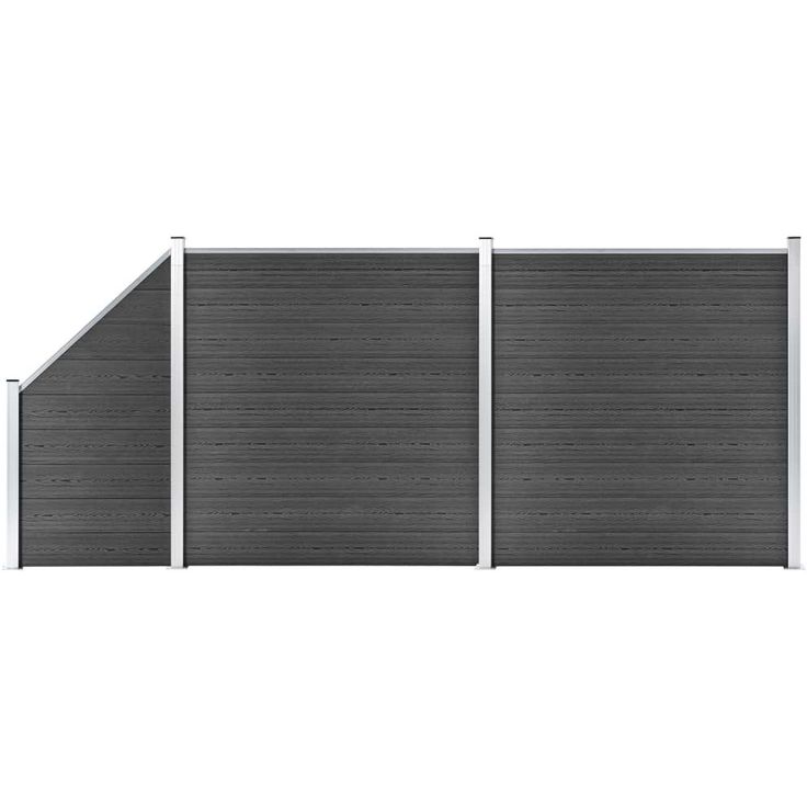 Aitapaneelisarja WPC 446x 105 186 cm musta