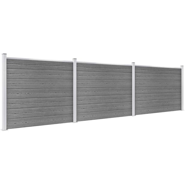 Aitapaneelisarja WPC 526x146 cm harmaa