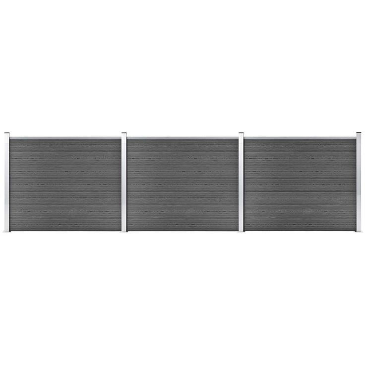 Aitapaneelisarja WPC 526x146 cm musta