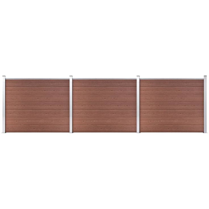 Aitapaneelisarja WPC 526x146 cm ruskea
