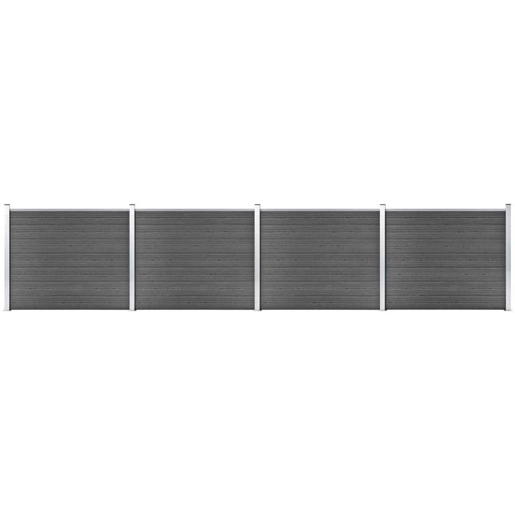 Aitapaneelisarja WPC 699x146 cm musta