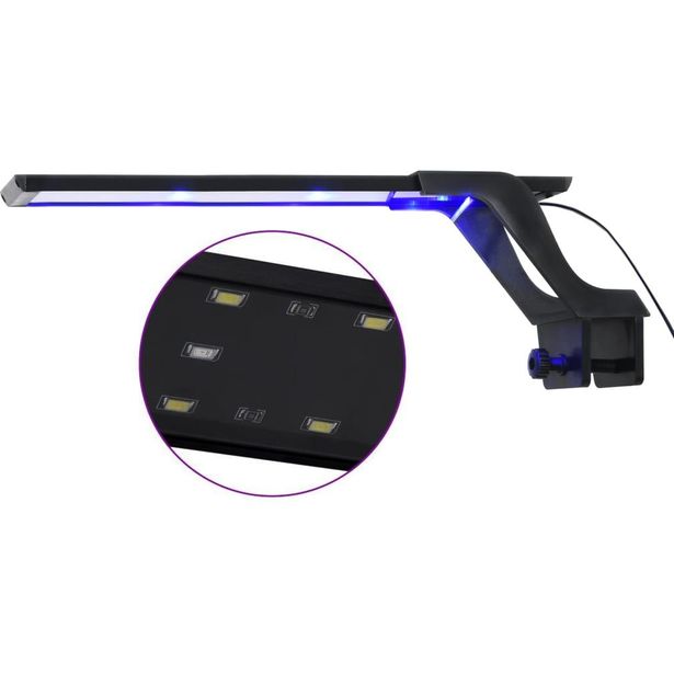 Akvaarion LED valo kiinnittimillä 35 55 cm valkoinen