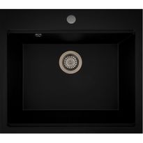 Keittiöallas Savo Alva 60, 570x500mm, komposiitti, mattamusta, Verkkokaupan poistotuote