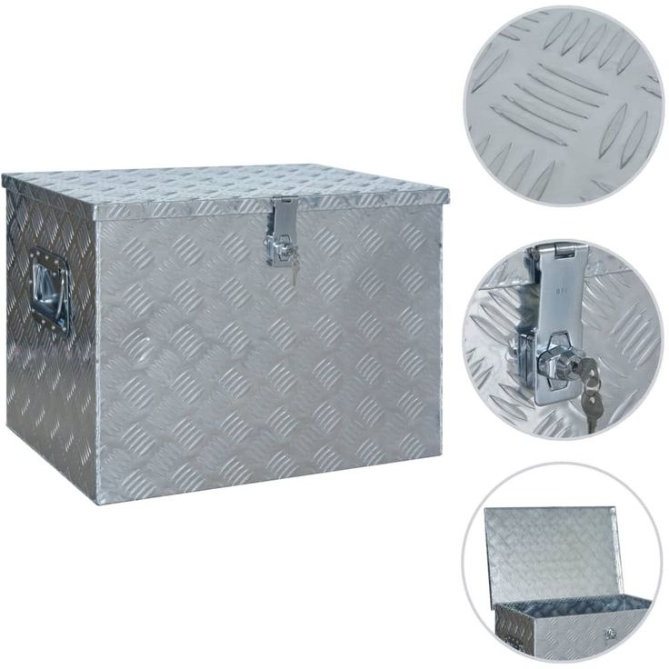 Alumiinilaatikko 610x430x455mm hopea