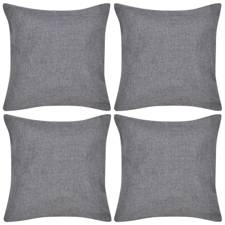 Antrasiitti tyynynpäällinen pellavatyylinen 4 kpl 40 x 40 cm_1