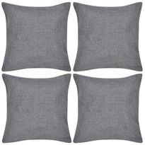 Antrasiitti tyynynpäällinen pellavatyylinen 4kpl 80 x 80 cm