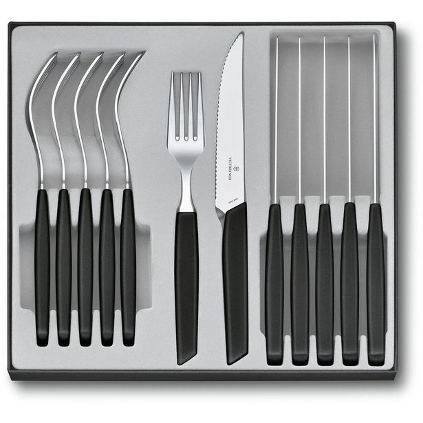Aterinsetti Victorinox Swiss Modern 12 osainen musta