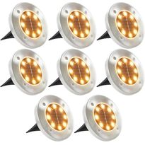 Aurinkoenergia maavalaisimet 8 kpl led lämmin valkoinen