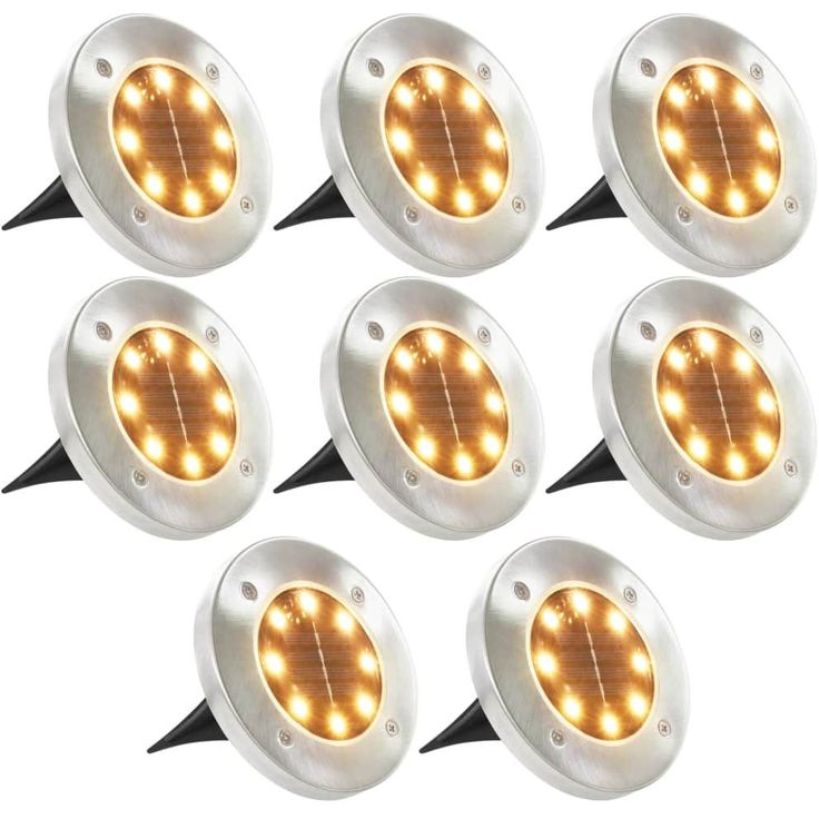Aurinkoenergia maavalaisimet 8 kpl led lämmin valkoinen_1