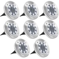 Aurinkoenergia maavalaisimet 8 kpl led valkoinen