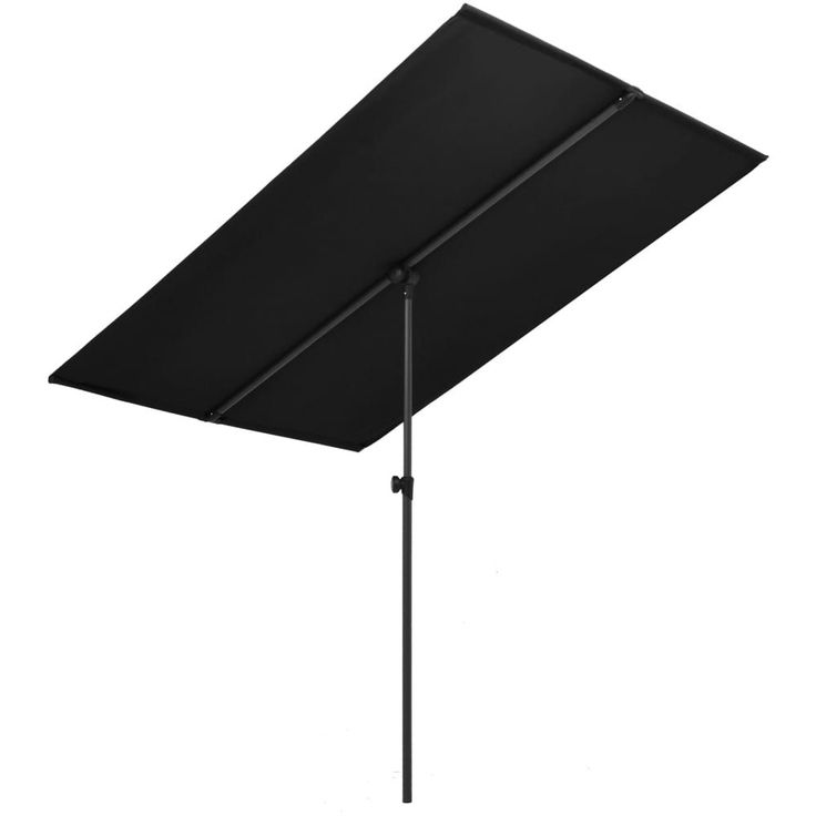 Aurinkovarjo alumiinitanko 180x130 cm musta_1