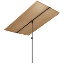 Aurinkovarjo alumiinitanko 2x1,5 m harmaanruskea