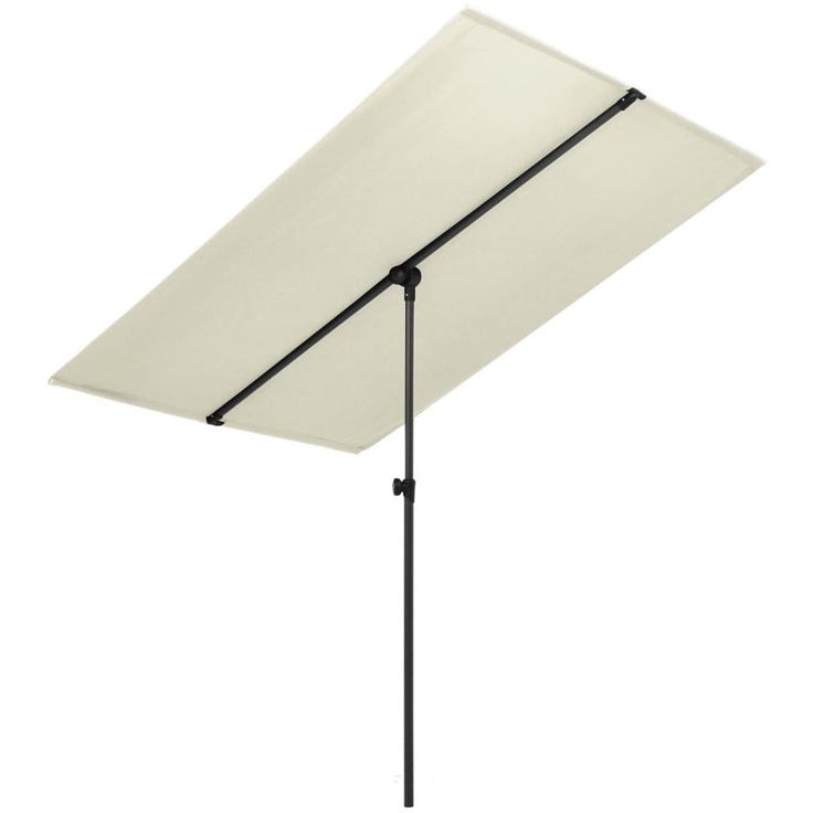 Aurinkovarjo alumiinitanko 2x1,5 m hiekanvalkoinen_1