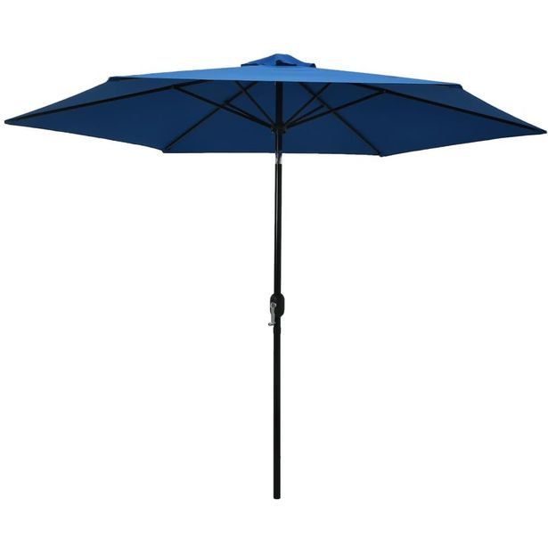 Aurinkovarjo metallirunko 300 cm taivaansininen_1