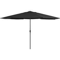 Aurinkovarjo metallirunko 400 cm musta