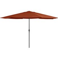 Aurinkovarjo metallirunko 400 cm terrakotta