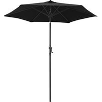 Aurinkovarjo musta 200x211 cm alumiini