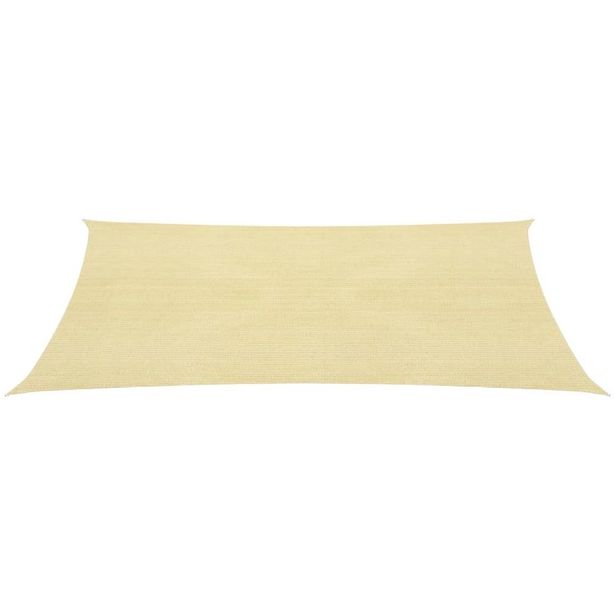 Aurinkovarjo purje hdpe neliö 3.6x3.6 m beige_1