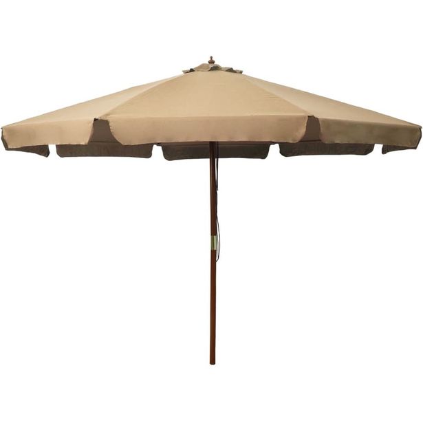 Aurinkovarjo puurunko 330 cm ruskeanharmaa_1