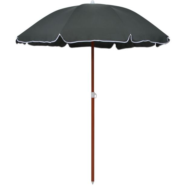 Aurinkovarjo terästanko 180 cm antrasiitti_1