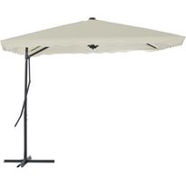 Aurinkovarjo terästanko 250x250 cm hiekanruskea