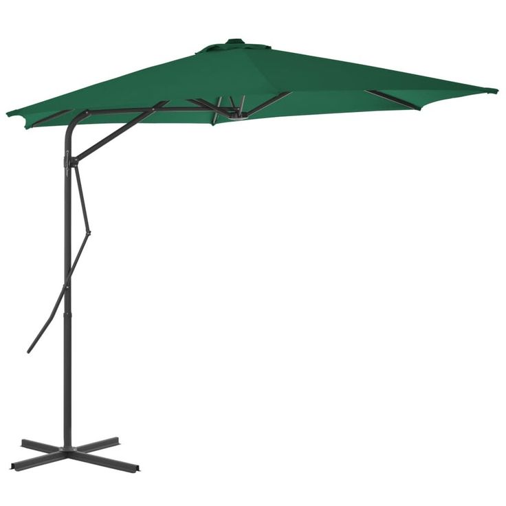 Aurinkovarjo terästanko 300 cm vihreä_1