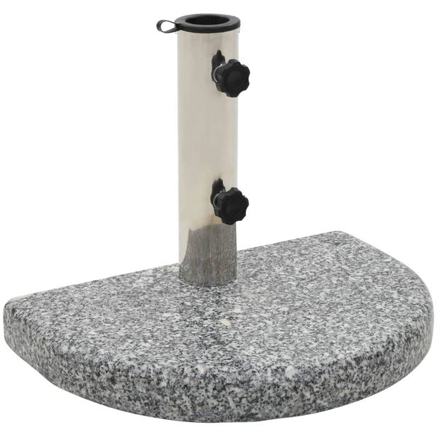 Aurinkovarjon alusta graniitti 10 kg kaareva harmaa_1