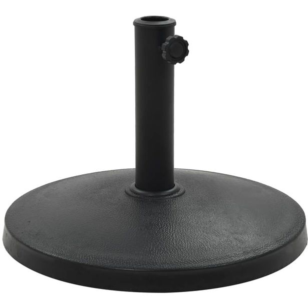 Aurinkovarjon jalka polyresiini 10 kg pyöreä musta_1
