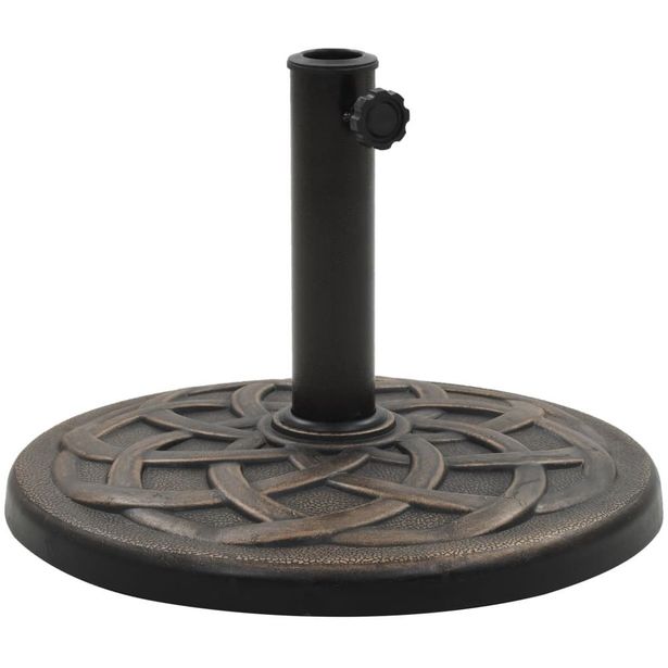 Aurinkovarjon jalka polyresiini 11 kg pyöreä pronssi_1