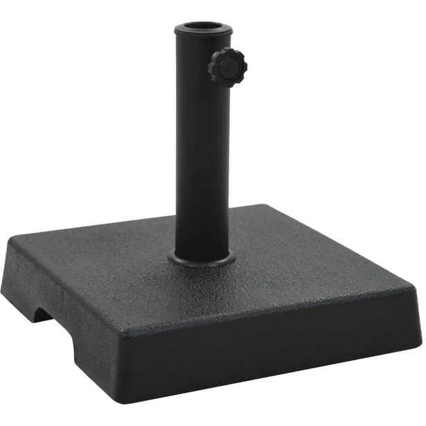 Aurinkovarjon jalka polyresiini 8 kg neliö musta_1