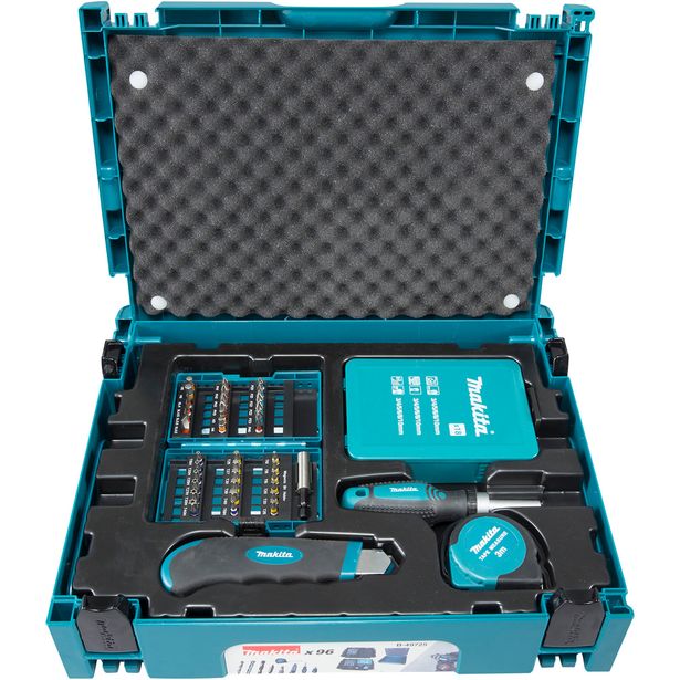 Tarvikesarja Makita B-49725, 96 osaa + Makpac