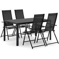 Ulkopöytä Siri, 150 cm, 4kpl Sanna ulkotuolia