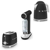 Tuotepaketti Smeg - hiilihapotuslaite, leivänpaahdin TSF01 ja vedenkeitin KLF03 1,7 l