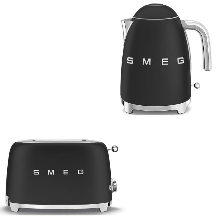 Tuotepaketti Smeg - vedenkeitin KLF03 1,7 l ja leivänpaahdin TSF01, musta