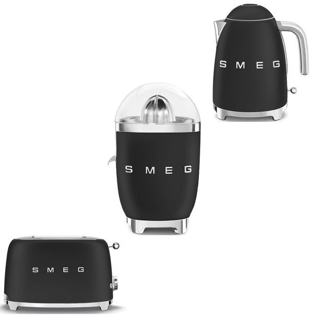 Tuotepaketti Smeg - vedenkeitin 1,7, leivänpaahdin TSF01 ja sitruspuristin CJF01
