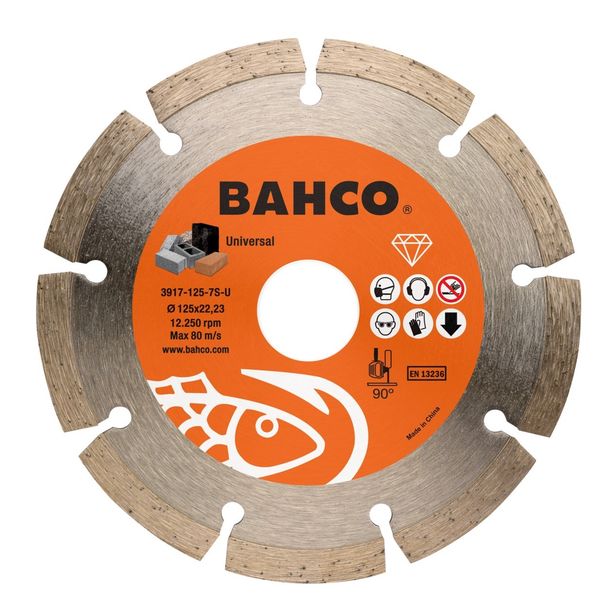 Timanttikatkaisulaikka Bahco, segmentoitu, 125x2,0x22,23 mm